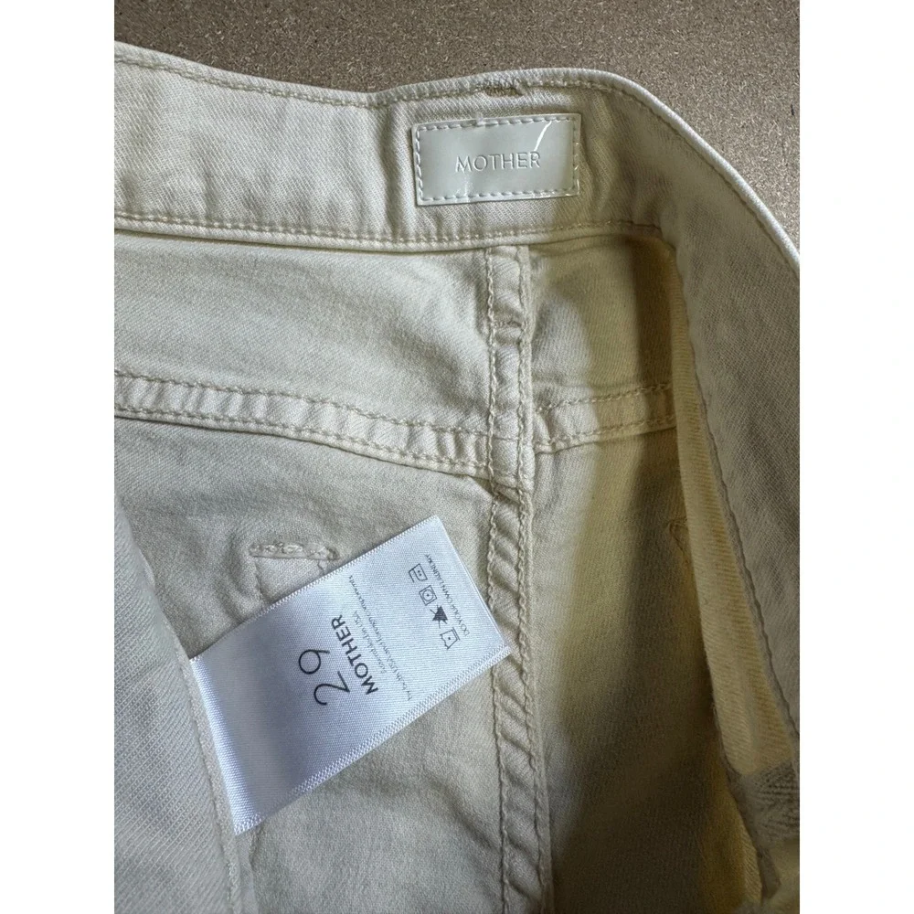 Mother The Runaway Flare Jeans‎ So Far Gone Ivory Off White Denim Size 29
